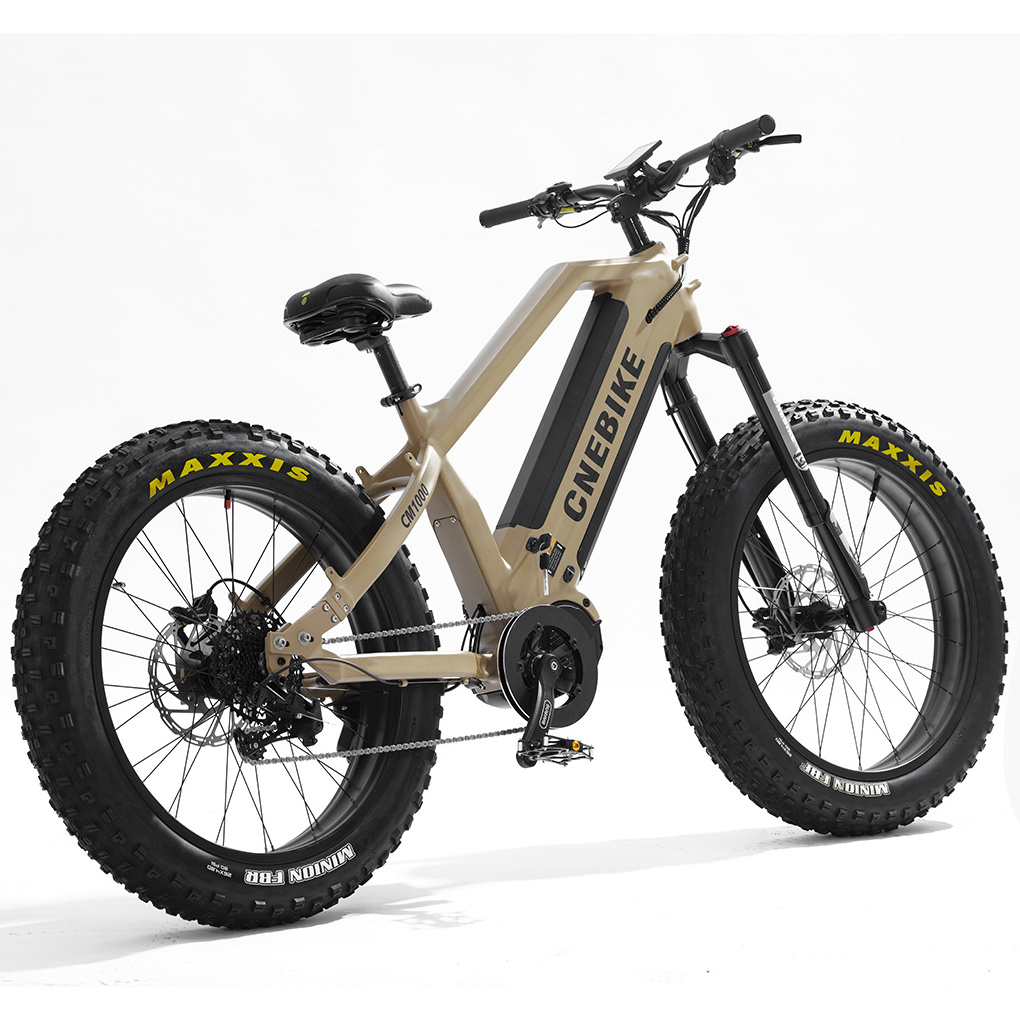 Warthog Electric Bicycle 1000w Fat Tire Bafang Ultra Mid Drive Electric Bike Dual Batteries Dirt Ebike