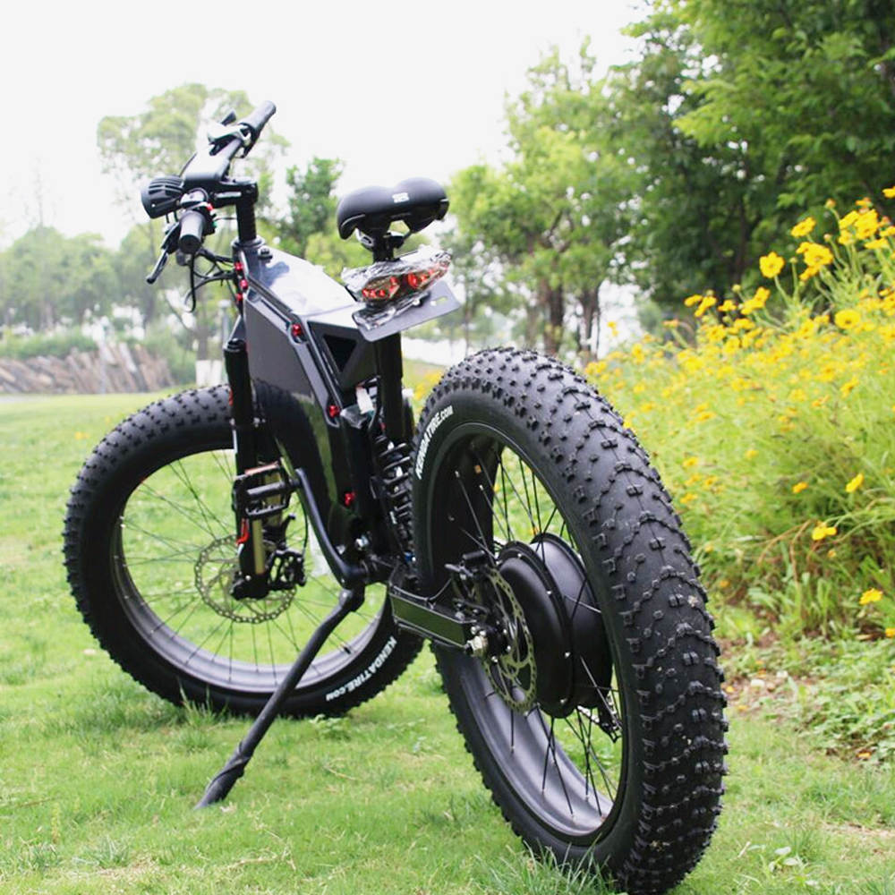 72V 5000W Electric Mountain Bike 26'' Fat Tire E-Bike Beach Cruiser  Mountain Bike Full Suspension