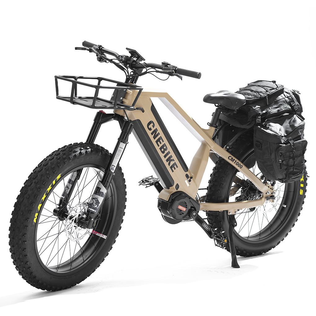 Warthog Electric Bicycle 1000w Fat Tire Bafang Ultra Mid Drive Electric Bike Dual Batteries Dirt Ebike