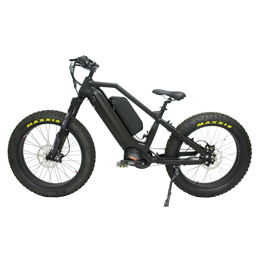 Step Through 26 Inch Fat Tyre Electric Bicycle Bafang MID Drive E Bike 48V 1000W Electric Bike Dirt Bike