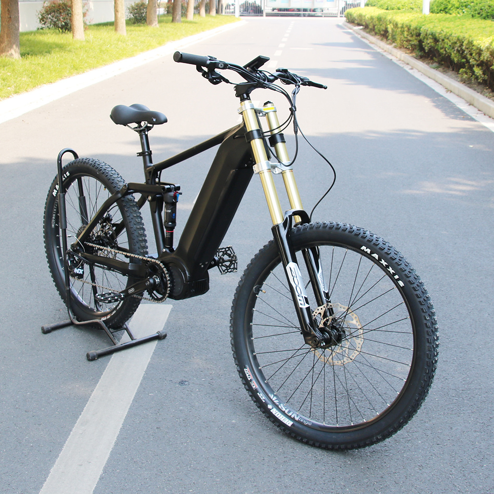 electric bike enduro ebike 48V 1000W Bafang mid drive full suspension electric mtb