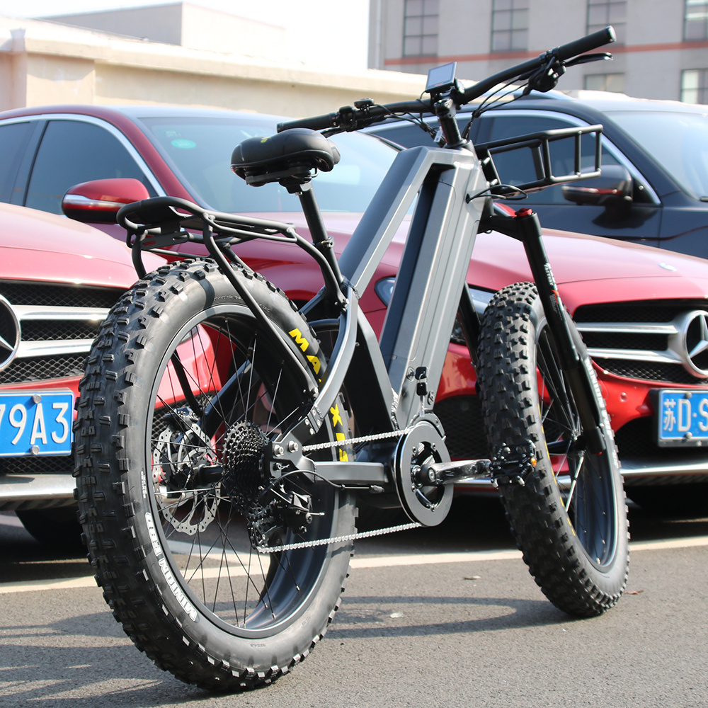 Warthog Electric Bicycle 1000w Fat Tire Bafang Ultra Mid Drive Electric Bike Dual Batteries Dirt Ebike