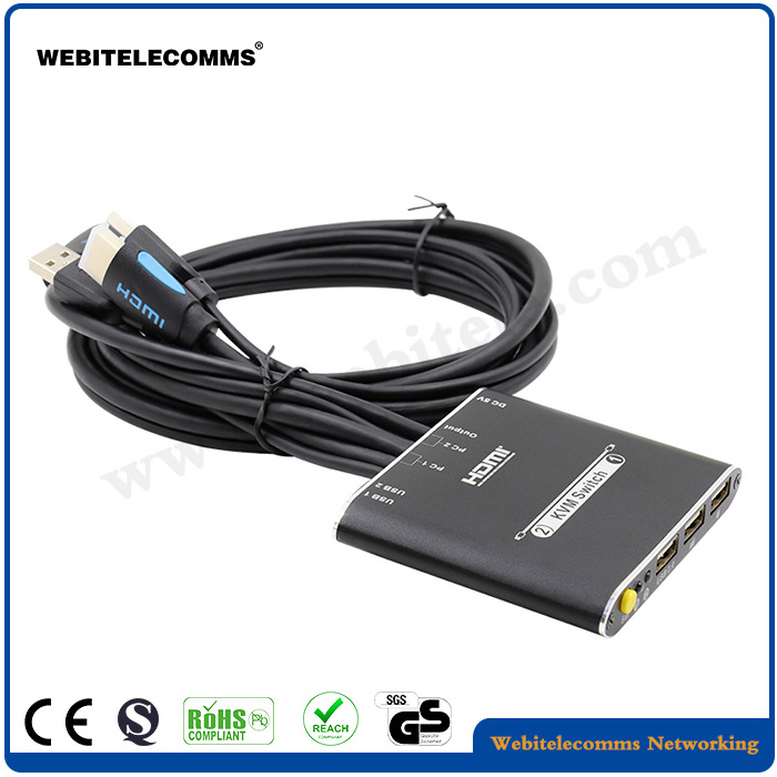 Desktop 2 Ports 4K 30HZ 2x1 Video Cable KVM Switch,Adapter