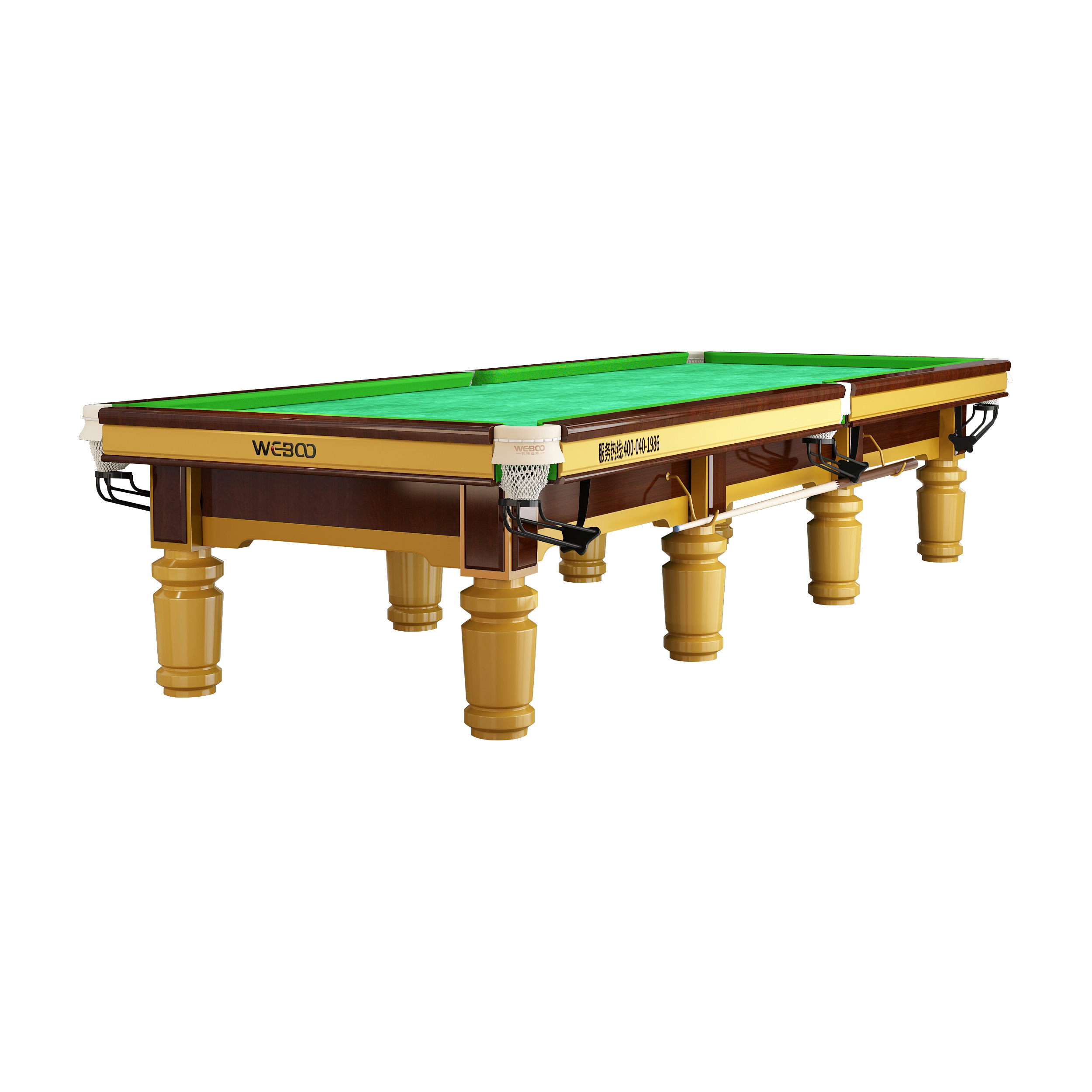 High Quality Solid Wood Black Slate Steel Cushion 12ft professional full size snooker table