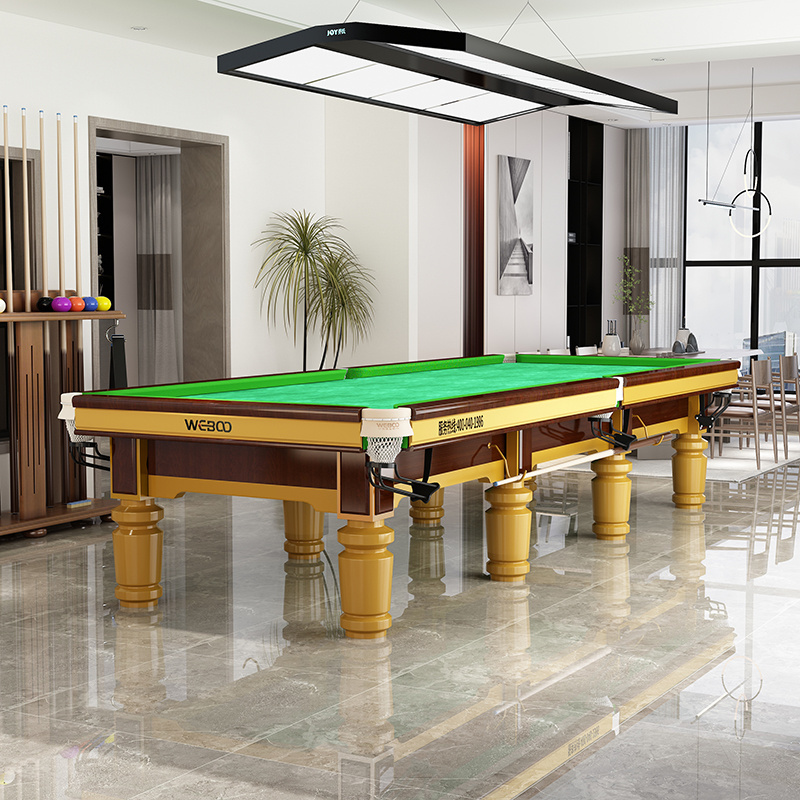 High Quality Solid Wood Black Slate Steel Cushion 12ft professional full size snooker table