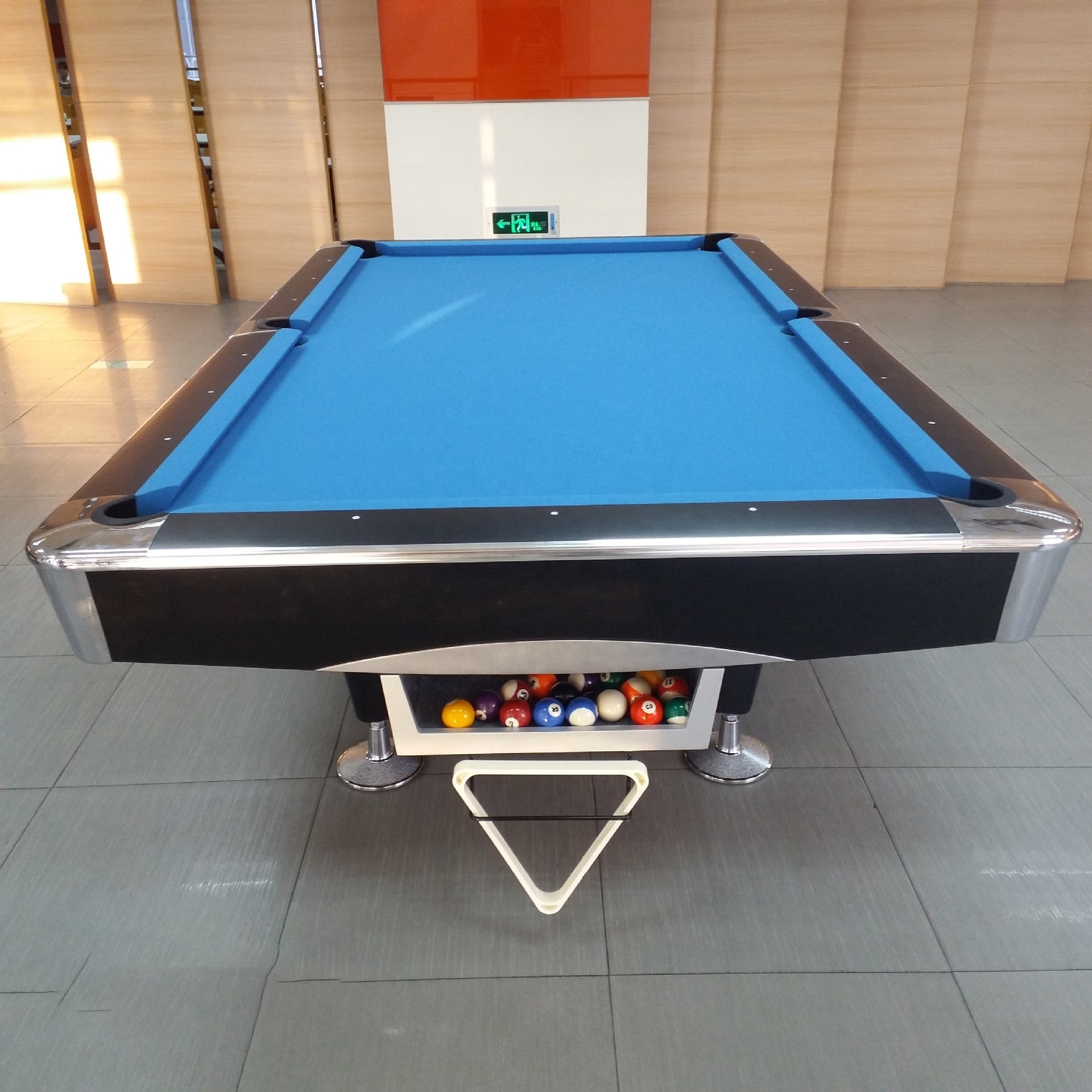 Wholesale custom Guangzhou Cheap modern strong solid wood 9ft black slate bed rubber cushion luxury billiard pool table for sale