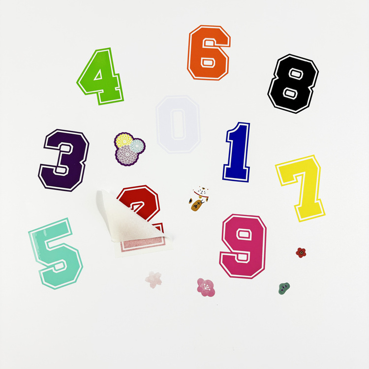 Colorful Letter Number Transfer Sticker Educational Wall Vinyl Removable Transfer Decals For Kids