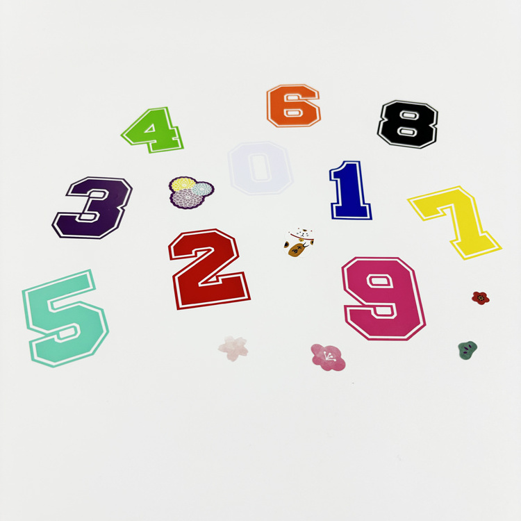 Colorful Letter Number Transfer Sticker Educational Wall Vinyl Removable Transfer Decals For Kids