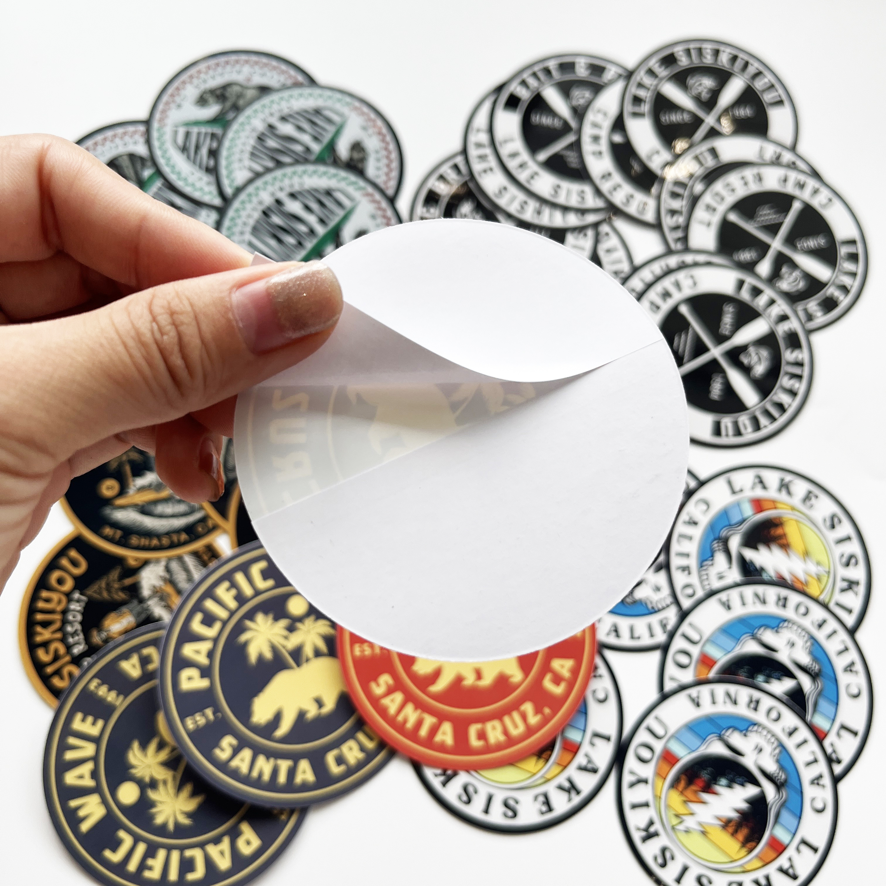 High Quality Waterproof Custom Vinyl Logo PVC Adhesive  Die Cut Stickers Removable Stickers