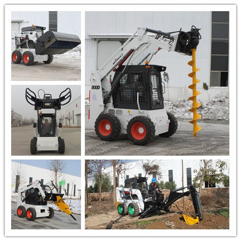 Hydraulic Mini Skid Steer Loader 830kg hot small skid steer loader for sale