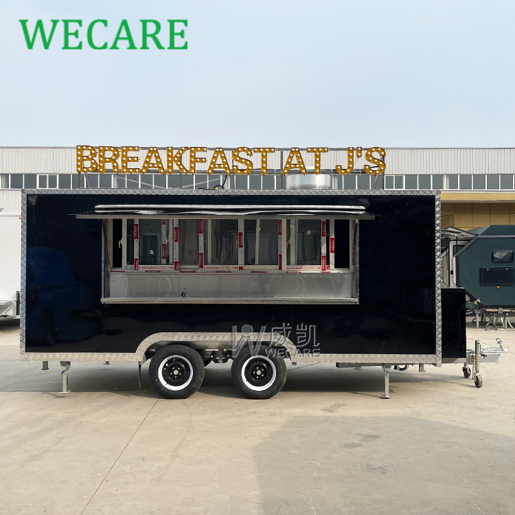 WECARE Commercial Street BBQ Churros Cart Mobile Kitchen Food Trailer Towable Food Truck Fully Equipped Kitchen for Sale AU USA