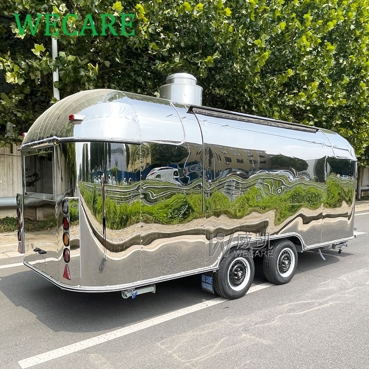 WECARE Carritos De Comida Food Track Mobile Kitchen Catering Trailer Bubble Tea Bar Coffee Truck Airstream Fast Food Trailer