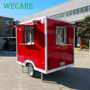 WECARE Remolque De Comida Restaurant Car Pastry Hotdog Coffee Cart Mobile Juice Beer Bar Trailer Snackfood Truck with Pizza Oven