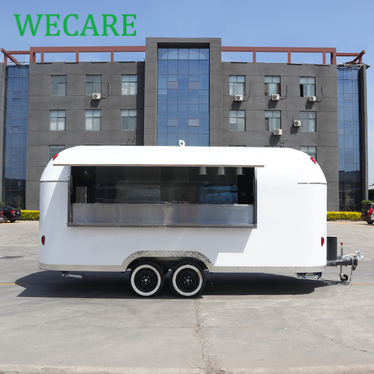 WECARE Mobile Food Cart Vending Foodtruck Containers Mobile Fast Food Van Trailer for Europe