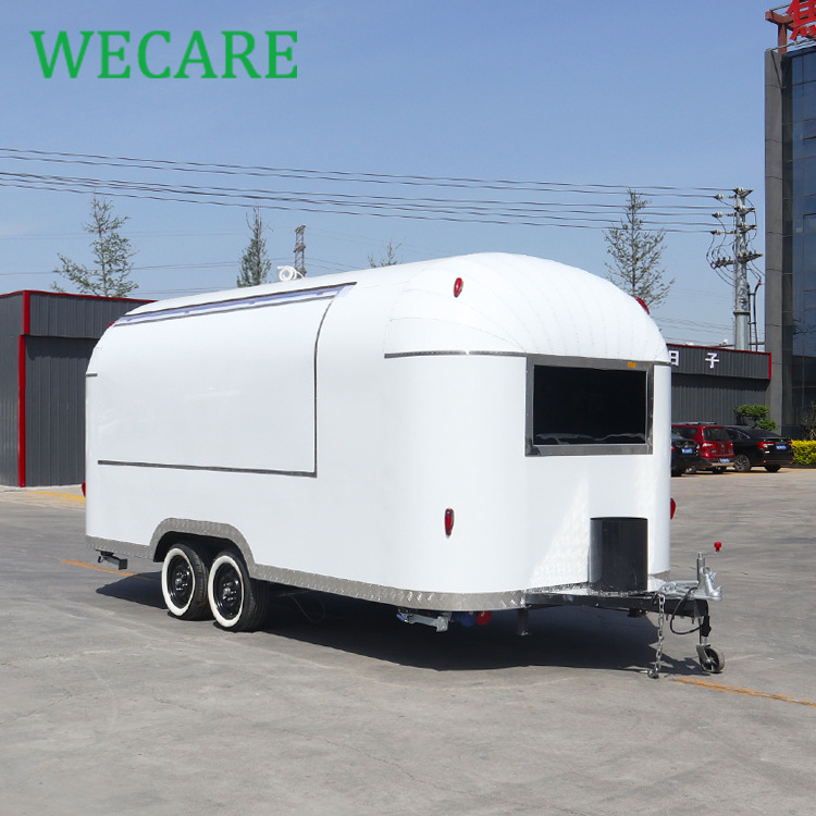 WECARE Mobile Food Cart Vending Foodtruck Containers Mobile Fast Food Van Trailer for Europe