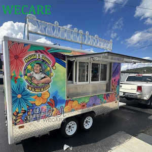 WECARE Carritos De Comida Mobile Bar Trailer Restaurant Crepe Kebab Pizza Coffee Van Truck Mobile Food Trailers Fully Equipped