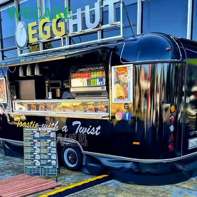 WECARE Fast Food Track Custom Coffee Bar Burger Van Truck Mobile Kitchen Catering Trailer Taco Pizza Food Truck Fully Equipped