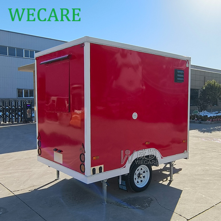 WECARE Remolque De Comida Restaurant Car Pastry Hotdog Coffee Cart Mobile Juice Beer Bar Trailer Snackfood Truck with Pizza Oven