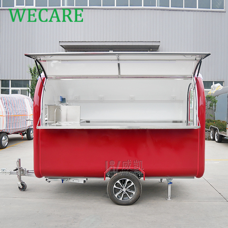 WECARE CE Verification Mobile Juice Bar Ice Cream Cart Small Food Truck Caravan for Sale