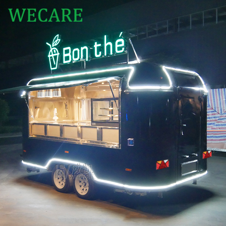 WECARE Outdoor Coffee Juice Ice Cream Truck Fast Food Car Chicken Rotisserie Kebab Food Van Trailer Mobile Food Truck for Sale