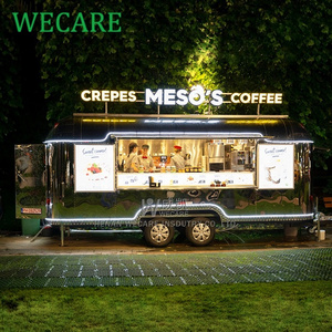 WECARE Custom Mobile Kitchen Catering BBQ Coffee Trailer Carros De Comida Airstream Burger Pizza Fast Food Truck for Sale Europe