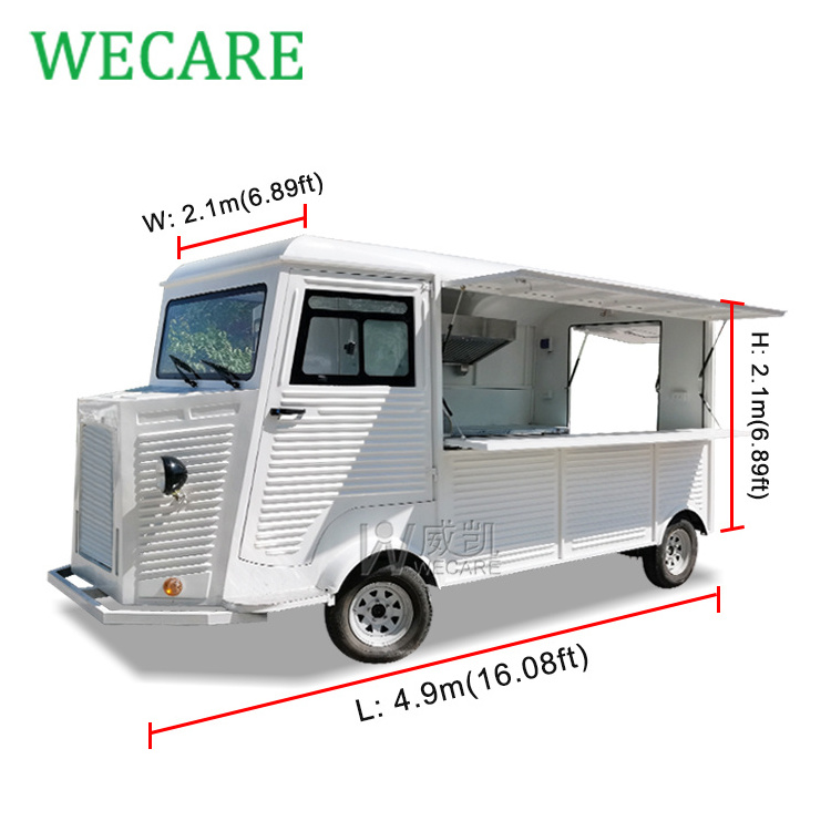 WECARE Fully Equipped Electric Mobile Coffee Citroen Hy Food Van Truck Mobile Hamburger Hotdog Food Carts for Sale in USA