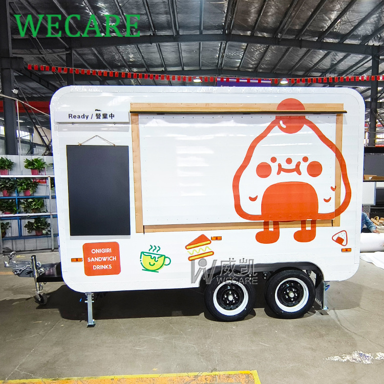 WECARE Carritos De Comida Movil Food Track Popcorn Donut Food Truck Grill Burger Van Catering Trailer Fully Equipped for Sale