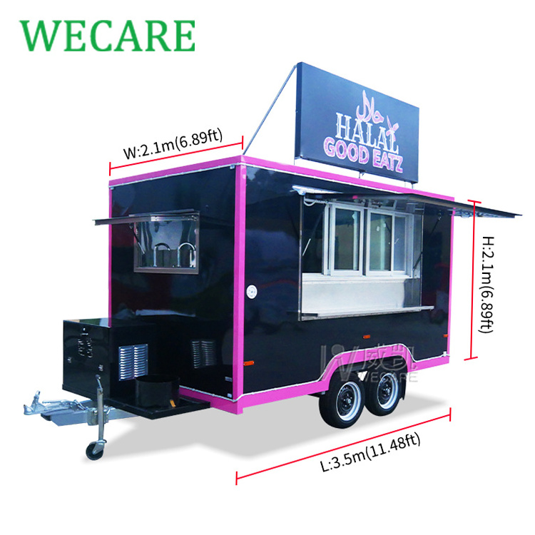 WECARE Street Food Kiosk Cart Catering Coffee Ice Cream Trailer Mobile Restaurant Micro Taco Shawarma Food Truck Food Shop