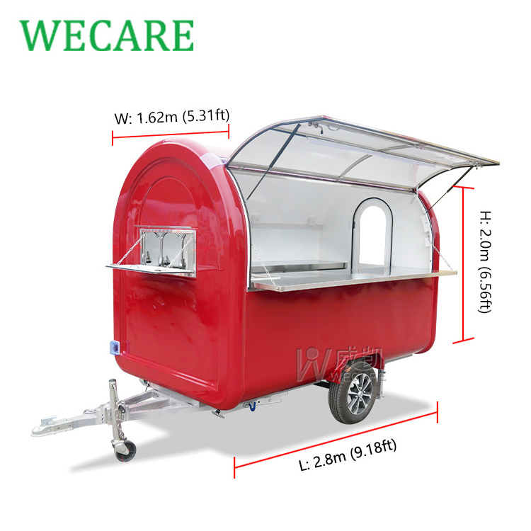 WECARE CE Verification Mobile Juice Bar Ice Cream Cart Small Food Truck Caravan for Sale