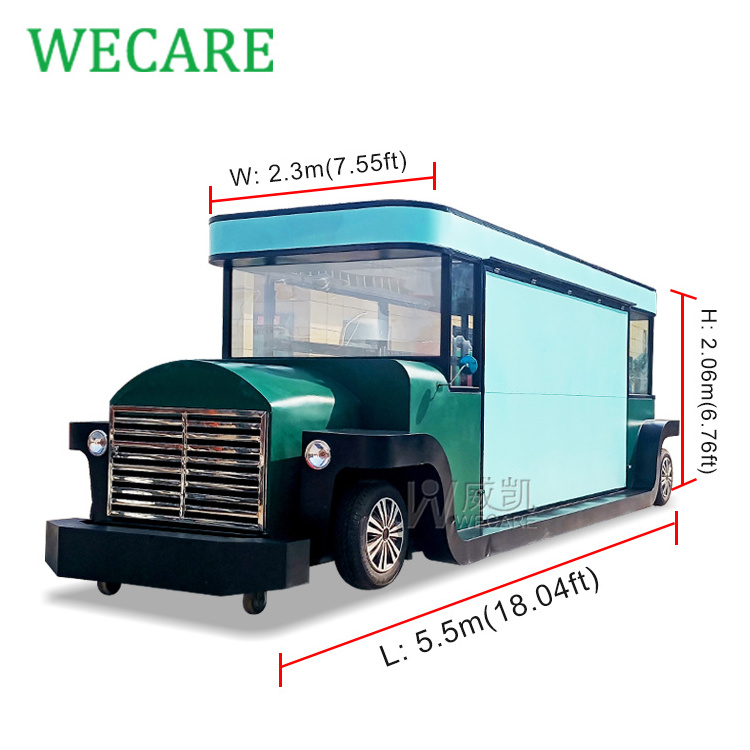 WECARE Chinese Food Van Customized Beer Cart Mobile Food Truck Concession Trailer