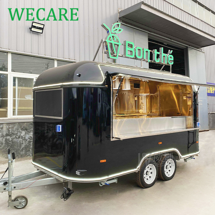 WECARE Outdoor Coffee Juice Ice Cream Truck Fast Food Car Chicken Rotisserie Kebab Food Van Trailer Mobile Food Truck for Sale