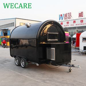 WECARE Outdoor Small Mobile Fast Food Cart Kiosk Design Street Mini Round Towable Food Trailer For Sale In Canada