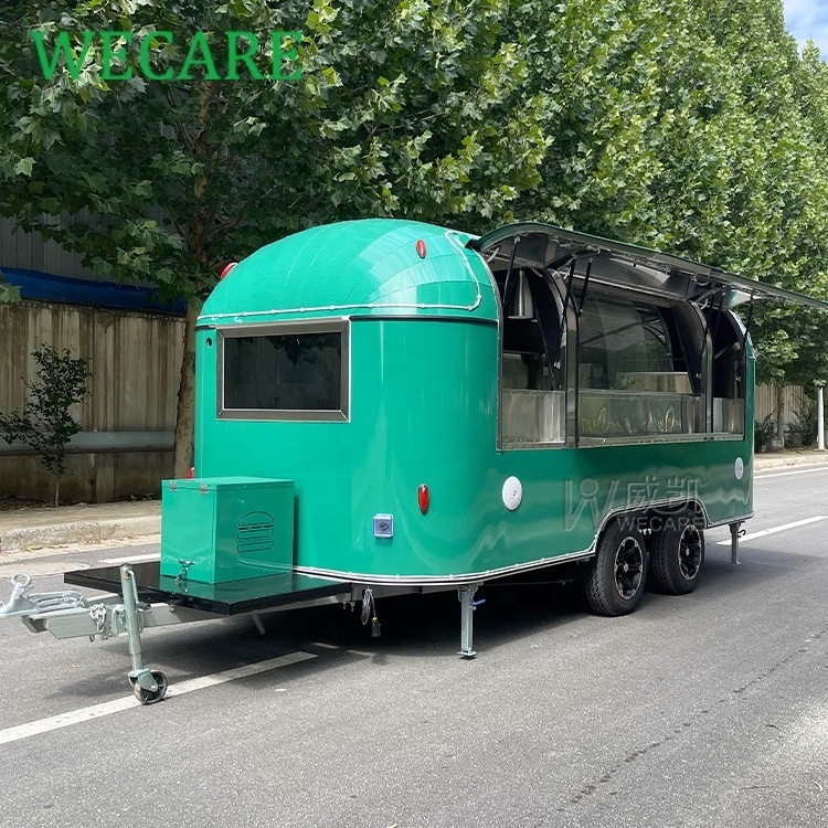 WECARE Mobile Bar Coffee Ice Cream Food Trailers Fully Equipped Carrito De Comida Movil Airstream Pizza Fast Food Truck for Sale