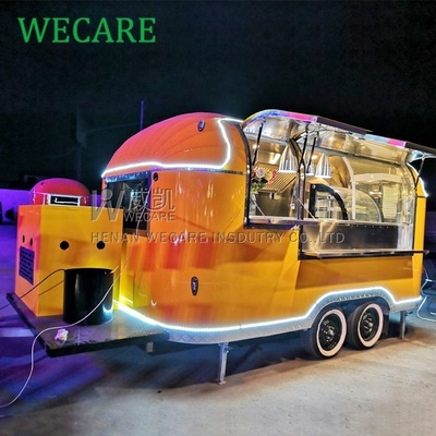 WECARE Mobile Bar Coffee Ice Cream Food Trailers Fully Equipped Carrito De Comida Movil Airstream Pizza Fast Food Truck for Sale