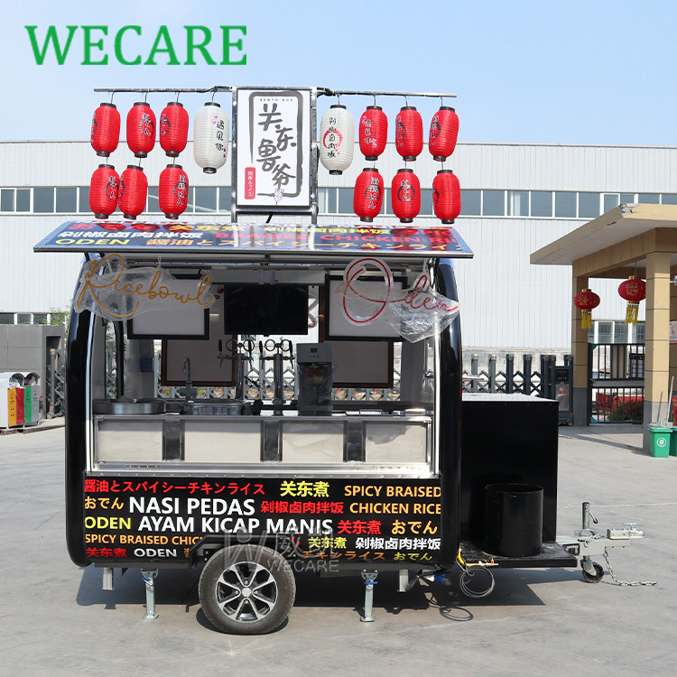 WECARE Commercial Tornado Potato Snack Food Cart Mobile Full Kitchen Truck Street Food Trailer