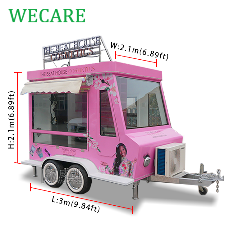 WECARE Mobile Bar Coffee Ice Cream Cart Mobile Nail Salon Van Truck Boutique Beauty Trailers for Sale