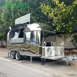 WECARE Custom Hotdog Slush Ice Cream Truck Fully Equipped Mobile Restaurant Coffee Bar Airstream Food Trailer for Sale in USA