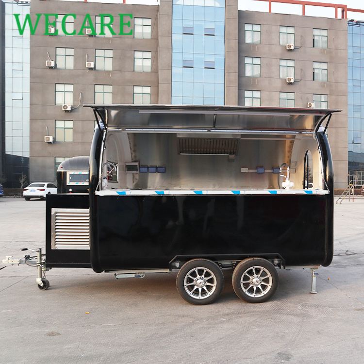 WECARE Outdoor Small Mobile Fast Food Cart Kiosk Design Street Mini Round Towable Food Trailer For Sale In Canada