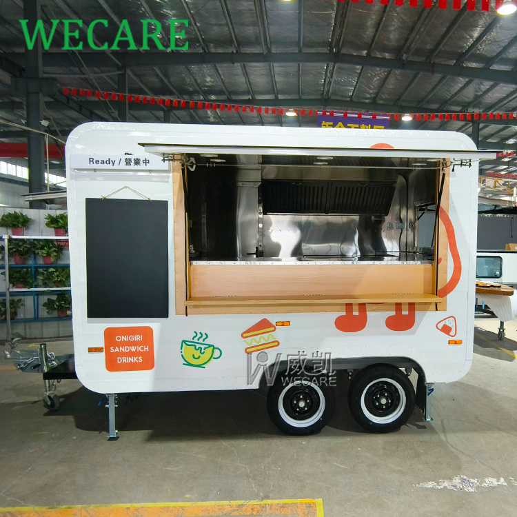 WECARE Carritos De Comida Movil Food Track Popcorn Donut Food Truck Grill Burger Van Catering Trailer Fully Equipped for Sale