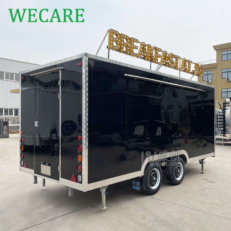 WECARE Commercial Street BBQ Churros Cart Mobile Kitchen Food Trailer Towable Food Truck Fully Equipped Kitchen for Sale AU USA