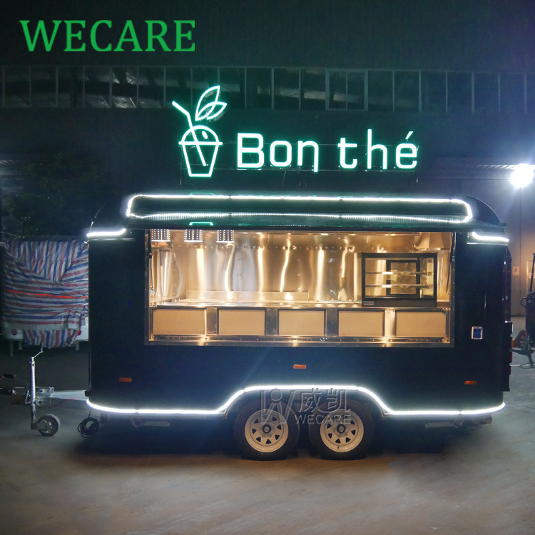 WECARE Outdoor Coffee Juice Ice Cream Truck Fast Food Car Chicken Rotisserie Kebab Food Van Trailer Mobile Food Truck for Sale