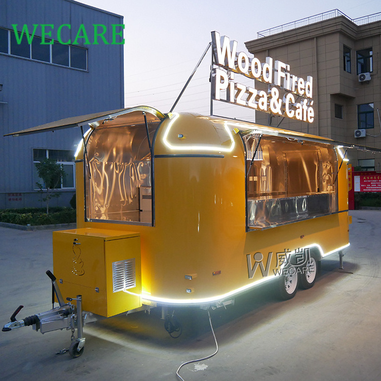 WECARE CE/DOT Verified Custom Crepes Cafe Catering Trailer Mobile Bar Foodtruck Churros Pizza Food Trucks for Sale in USA