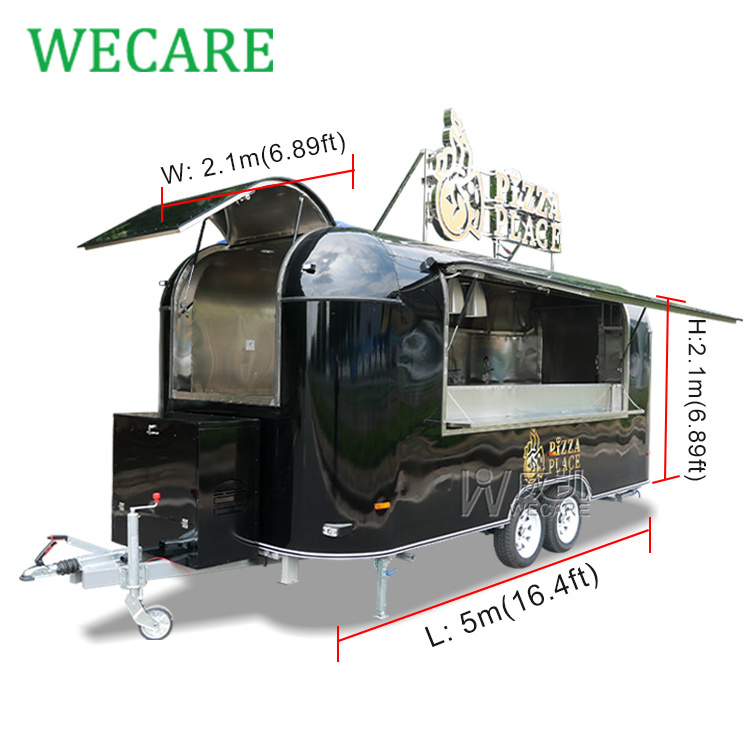 WECARE Concession Stand Cocktail Bar Churros Food Truck Snack Fast Food Carts and Food Trailers Fully Equipped Kitchen