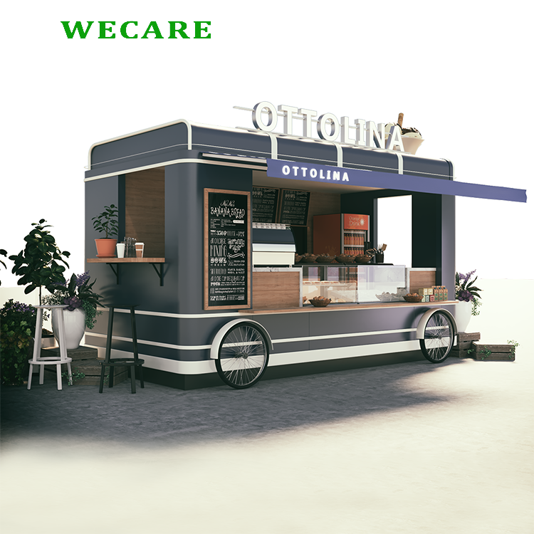 WECARE Multifunctional Outdoor Mobile Restaurant Juice Bar Coffee Kiosk Fully Equipped Street Coffee Shop Fast Food Kiosk