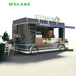 WECARE Multifunctional Outdoor Mobile Restaurant Juice Bar Coffee Kiosk Fully Equipped Street Coffee Shop Fast Food Kiosk