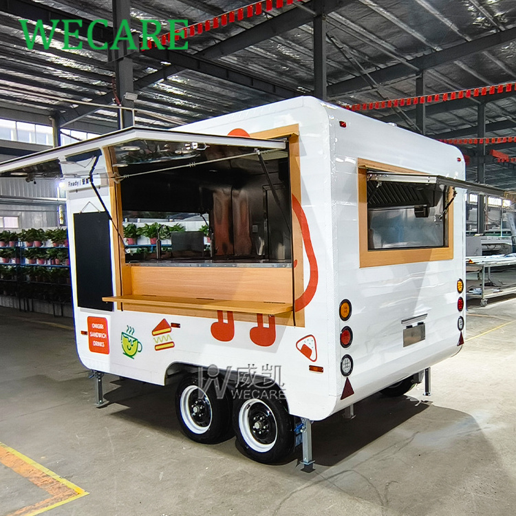 WECARE Carritos De Comida Movil Food Track Popcorn Donut Food Truck Grill Burger Van Catering Trailer Fully Equipped for Sale