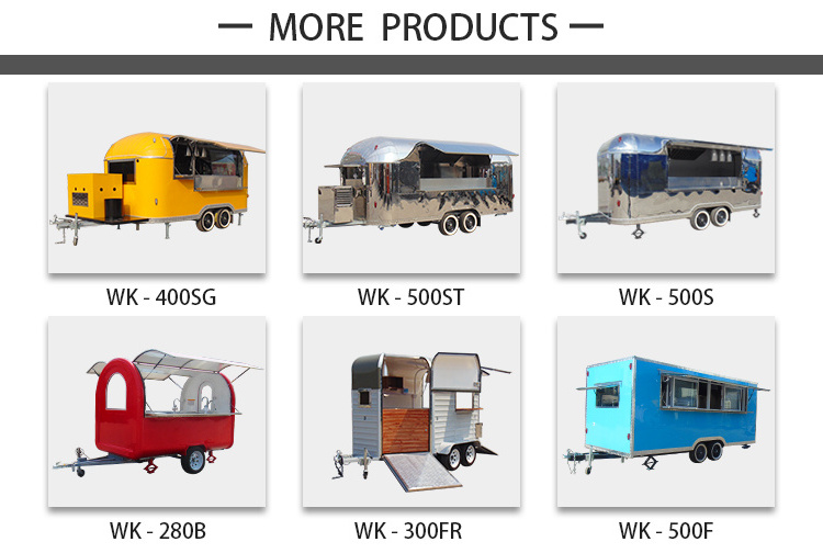 WECARE Chinese Food Van Customized Beer Cart Mobile Food Truck Concession Trailer