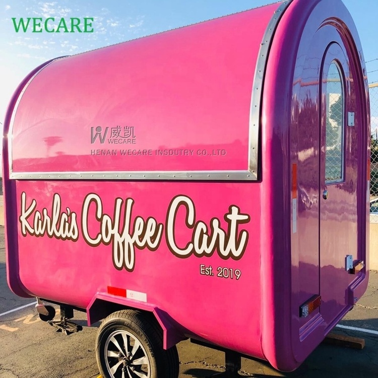 WECARE Street Mini Fast Food Trailer Coffee Burger Mobile Food Cart