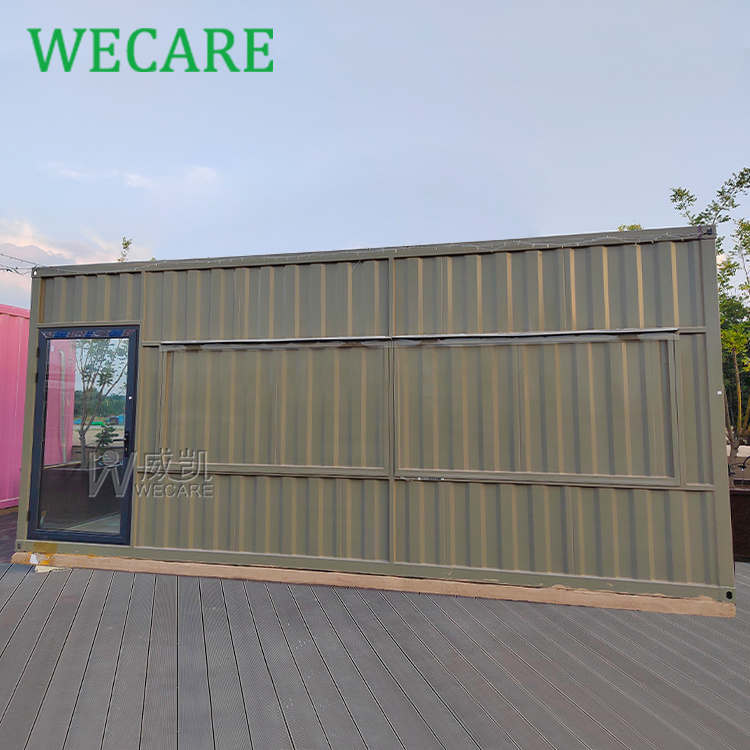 WECARE Street Drive Thru Container Prefab Coffee Shop Kiosk Mobile Prefabricated Container Bar Restaurant with Kitchen for Sale