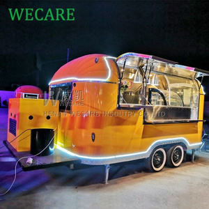 WECARE Custom Foodtruck Crepes Mobile Bar Coffee Cart Food Truck Pizza Taco Churros Hot Dog Concession Food Trailer for Sale